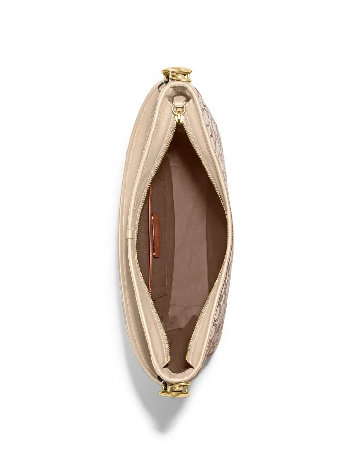 Coach Soft Tabby Hobo In Signature Jacquard Stone Ivory