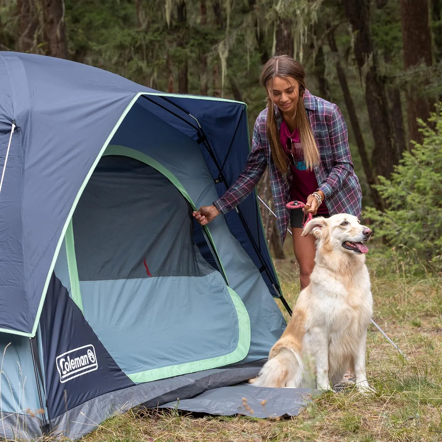 Coleman Skydome Tent with 5 Minute Setup,Weatherproof Tent with Rainfly & Carry Bag, 20% More Headroom Than Traditional Canopies