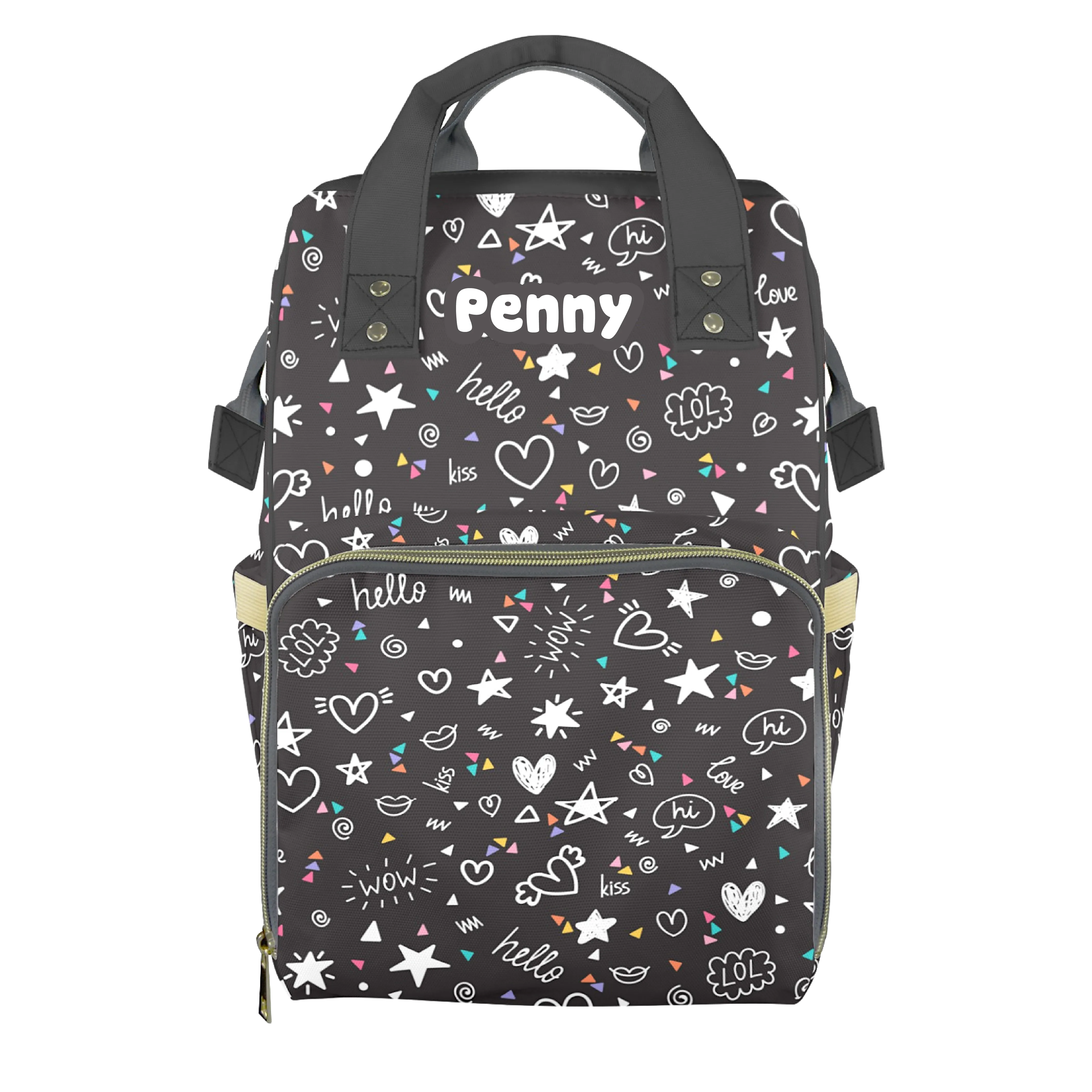 Colorful Conversation Customizable Diaper Bag
