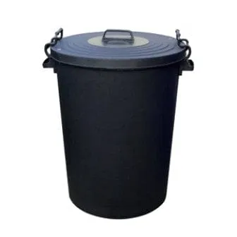Coloured Outdoor Plastic Dustbin with Lockable Lid - 110 Litre