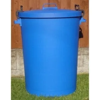 Coloured Outdoor Plastic Dustbin with Lockable Lid - 110 Litre