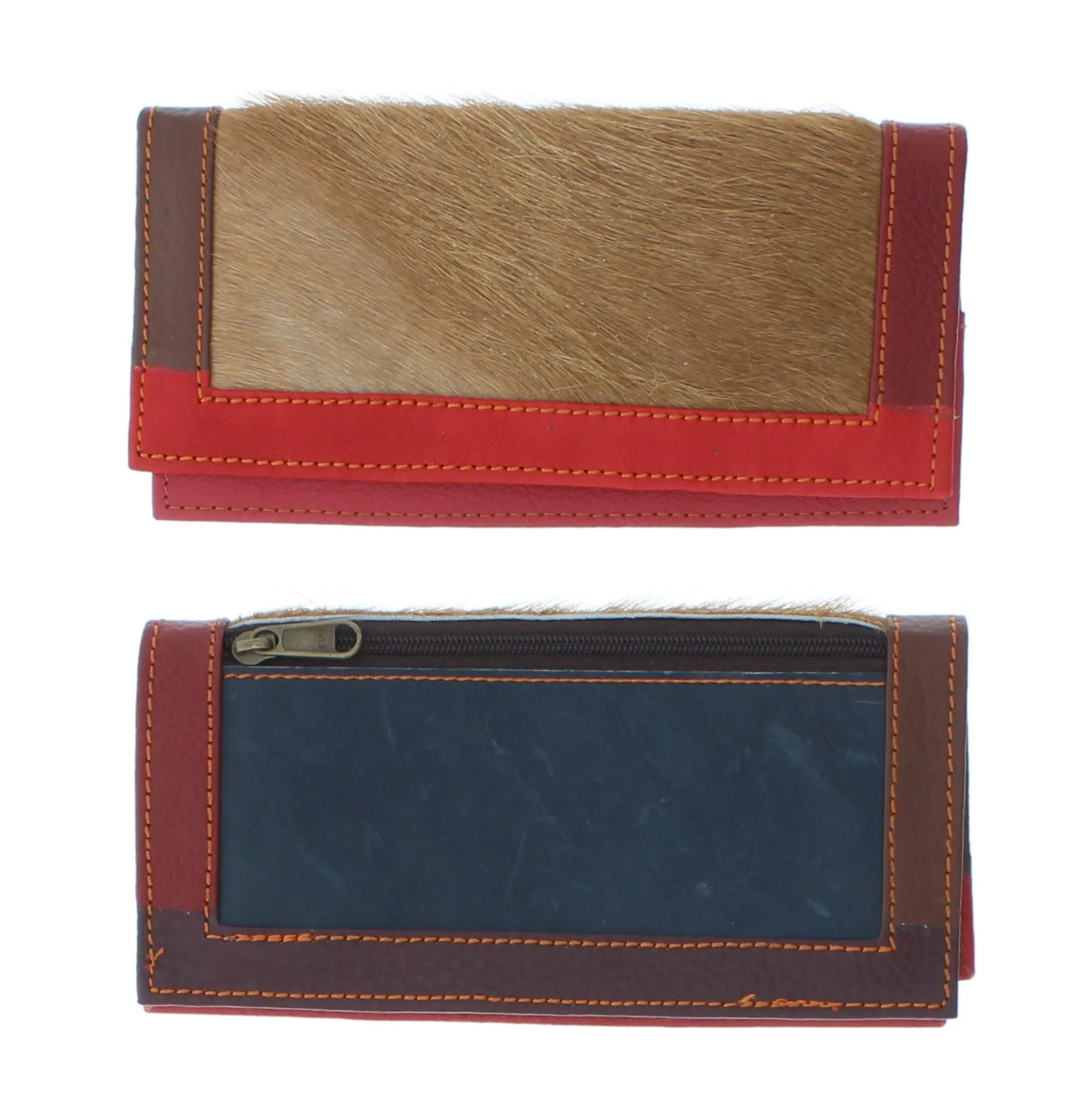 Colourful Animal Print Purse In Recycled Leather 108