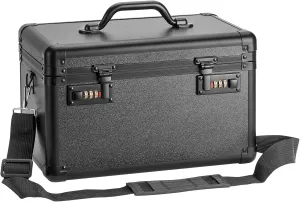 Combination Lock Box - 15.1x8.7x9.4 Inch - Security Lock Boxes for Medicine, Locking Storage Box for Personal Items Passports and Documents, Lockable Lockbox for Office Business, Black