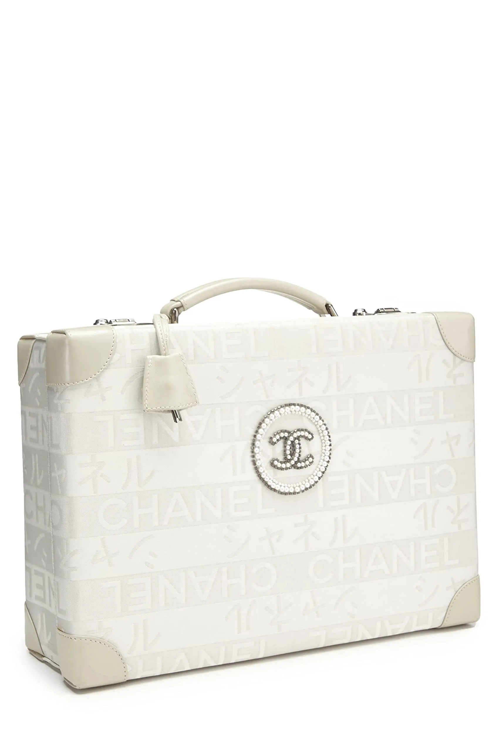 Compliance-certified LTD,  Ginza Chanel, Tailored selection White White Satin Briefcase