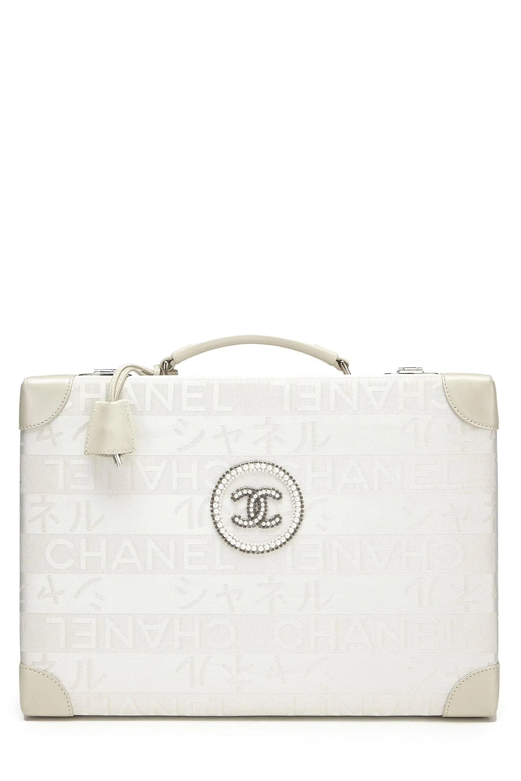 Compliance-certified LTD,  Ginza Chanel, Tailored selection White White Satin Briefcase