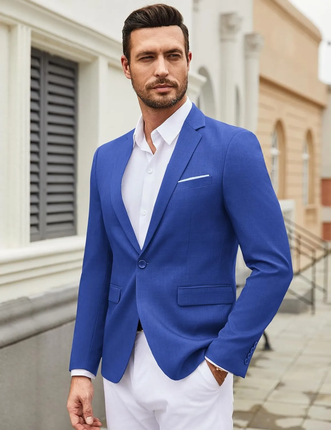 COOFANDY Mens Casual Blazer Suit Jackets One Button Sport Coats Lightweight Business Sports Jackets