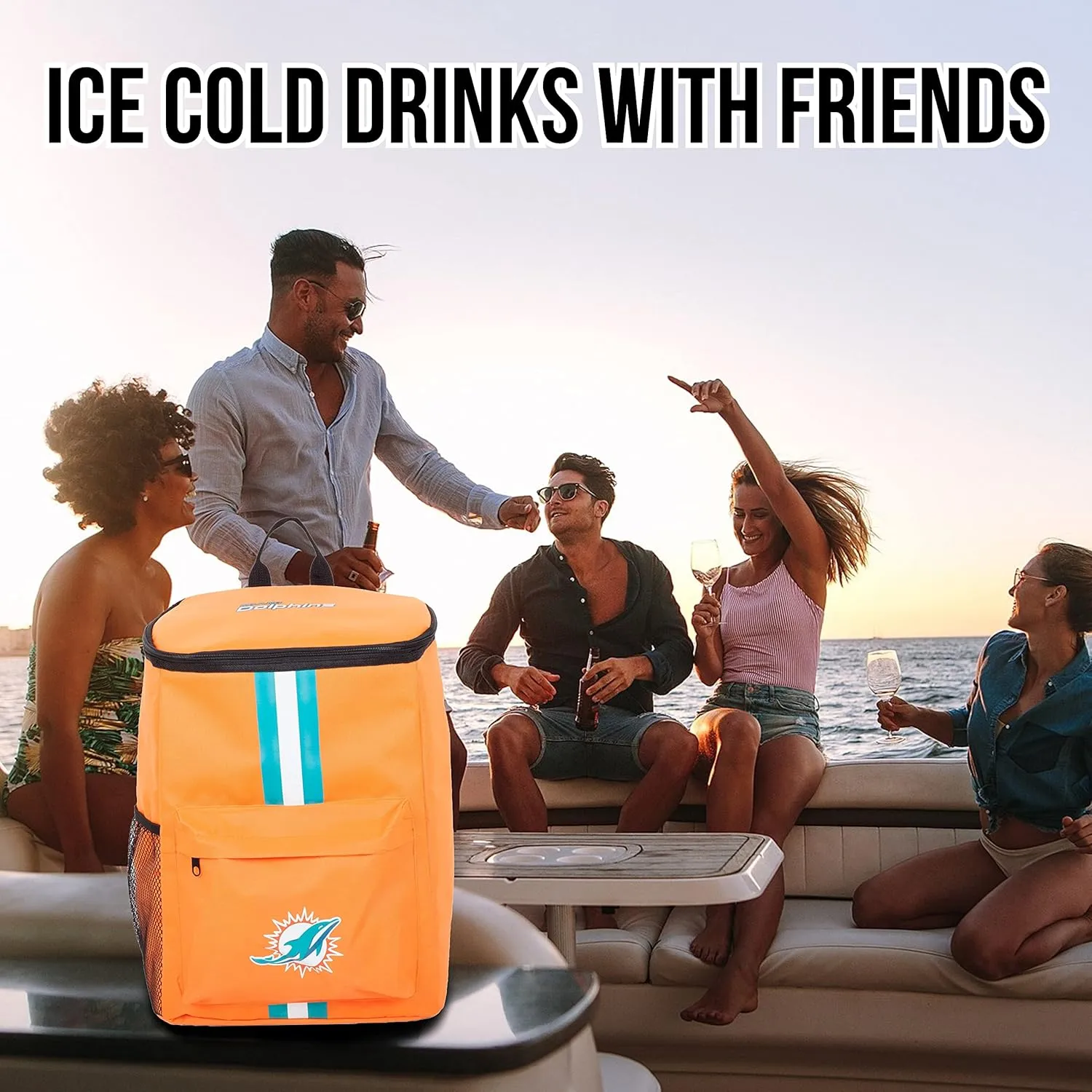 Cooler Backpack – Portable Soft Sided Ice Chest – Insulated Bag Holds 36 Cans - Football Gear – Show Your Team Spirit with Officially Licensed Fan Gear