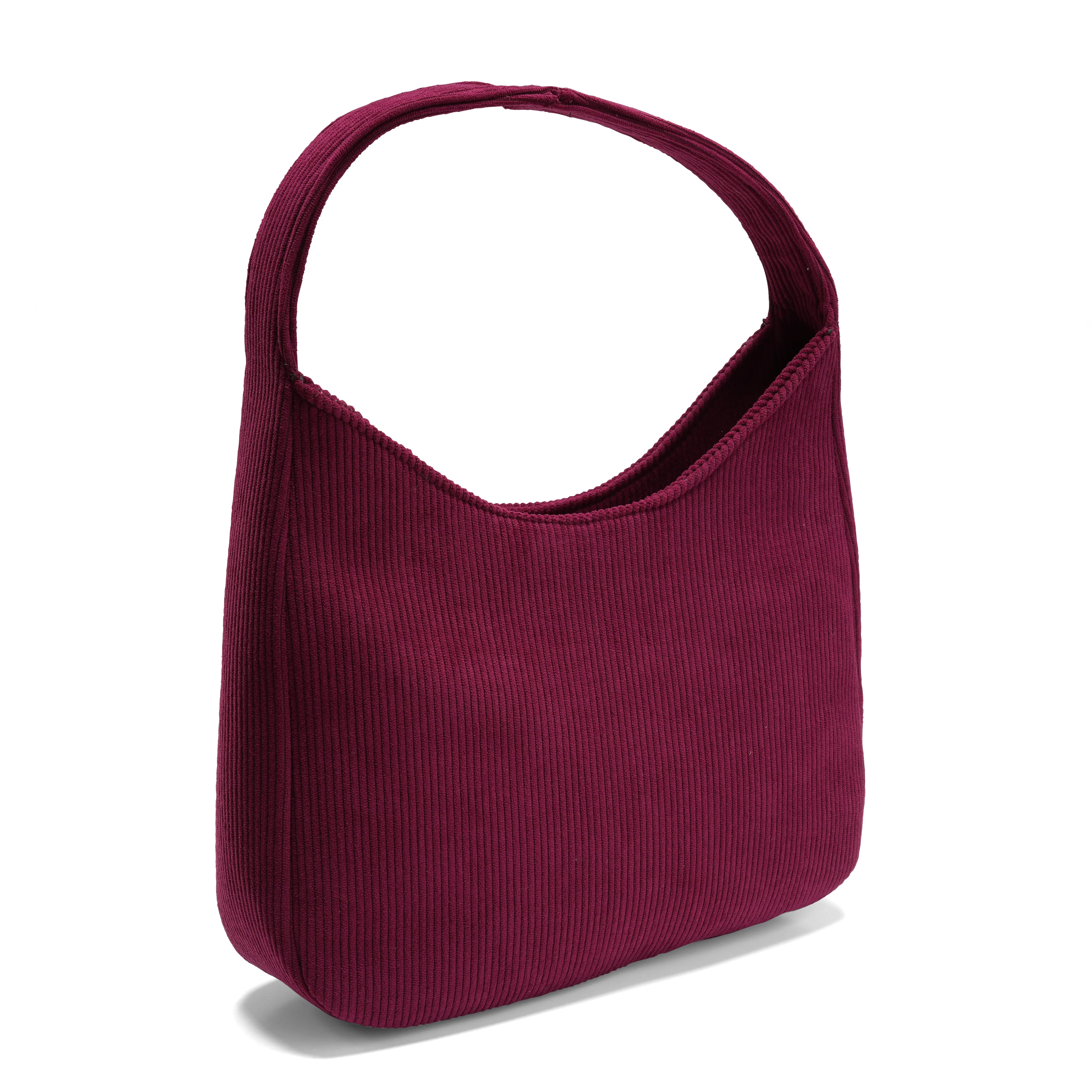 Corduroy Hobo Bag - Marron