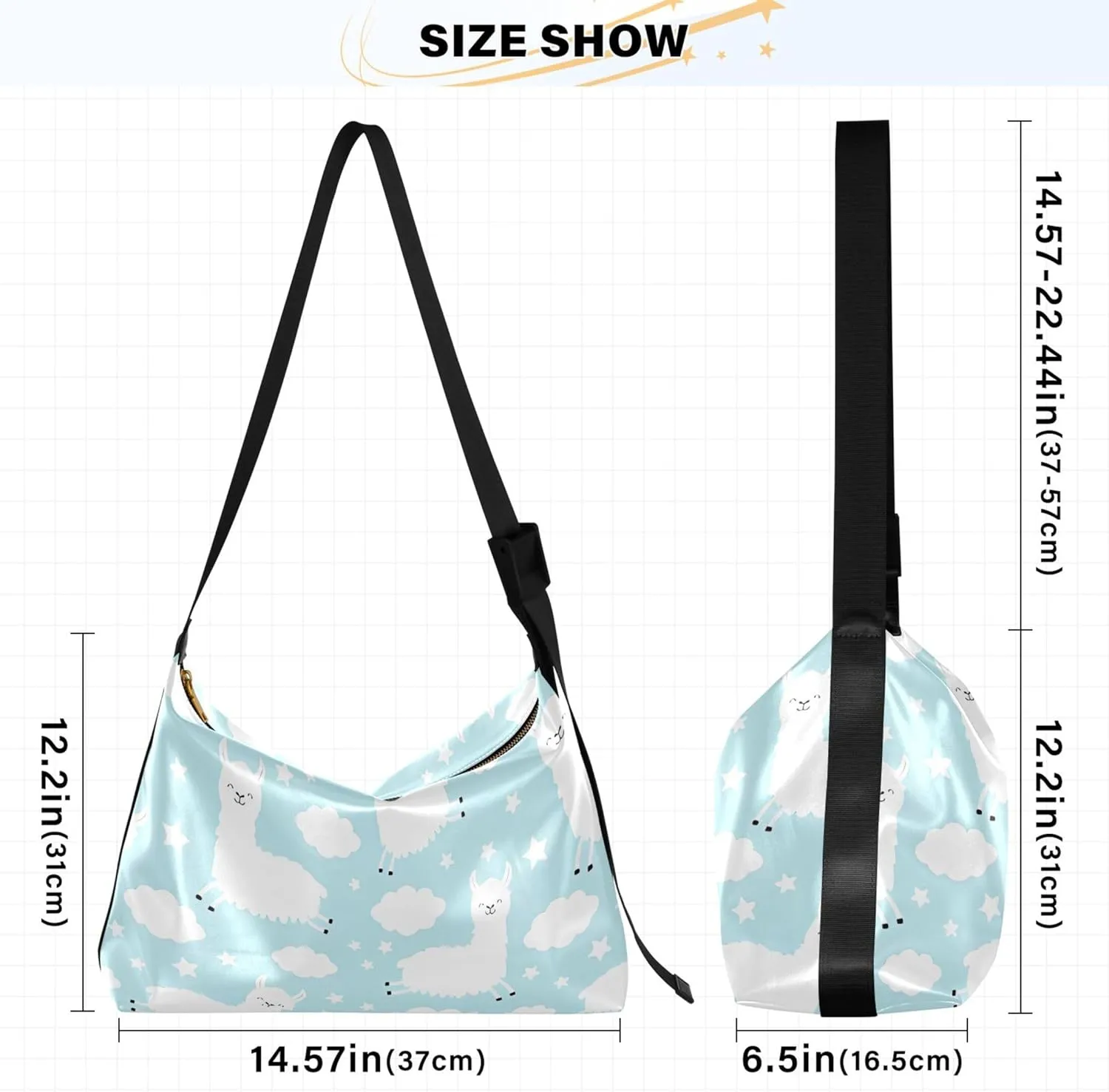 Couple Dachshunds Dog Beige Hobo Women Handbag Leather Large Purse Crossbody Aesthetic Animal Print Shoulder Handbag