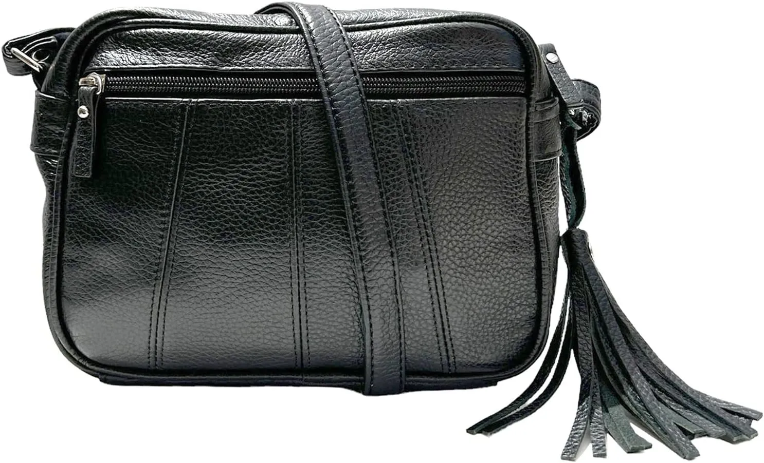 Cowhide Leather Women's Shoulder Purse Small Cross Body Organizer Bag with Many Pockets