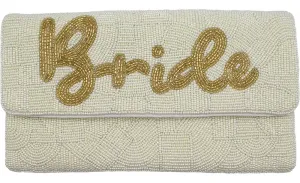 Cream Color Bride Beaded Bag LAC-SS-897