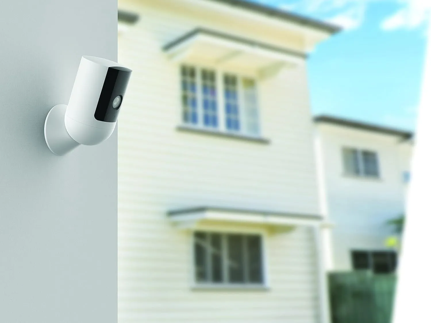 Cree Connected Max Smart Outdoor Camera, 1080P HD Smart Video Camera with Optional 24-7 Recording, Motion & Sound Detection, Weatherproof, Bluetooth   WiFi, 2.4 GHz, White, 1 Camera