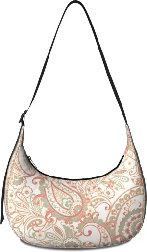 Crescent Shoulder Bag Clutch HandBag with Zipper Closure for Women Underarm Purse with Adjustable Strap Zipper Closure