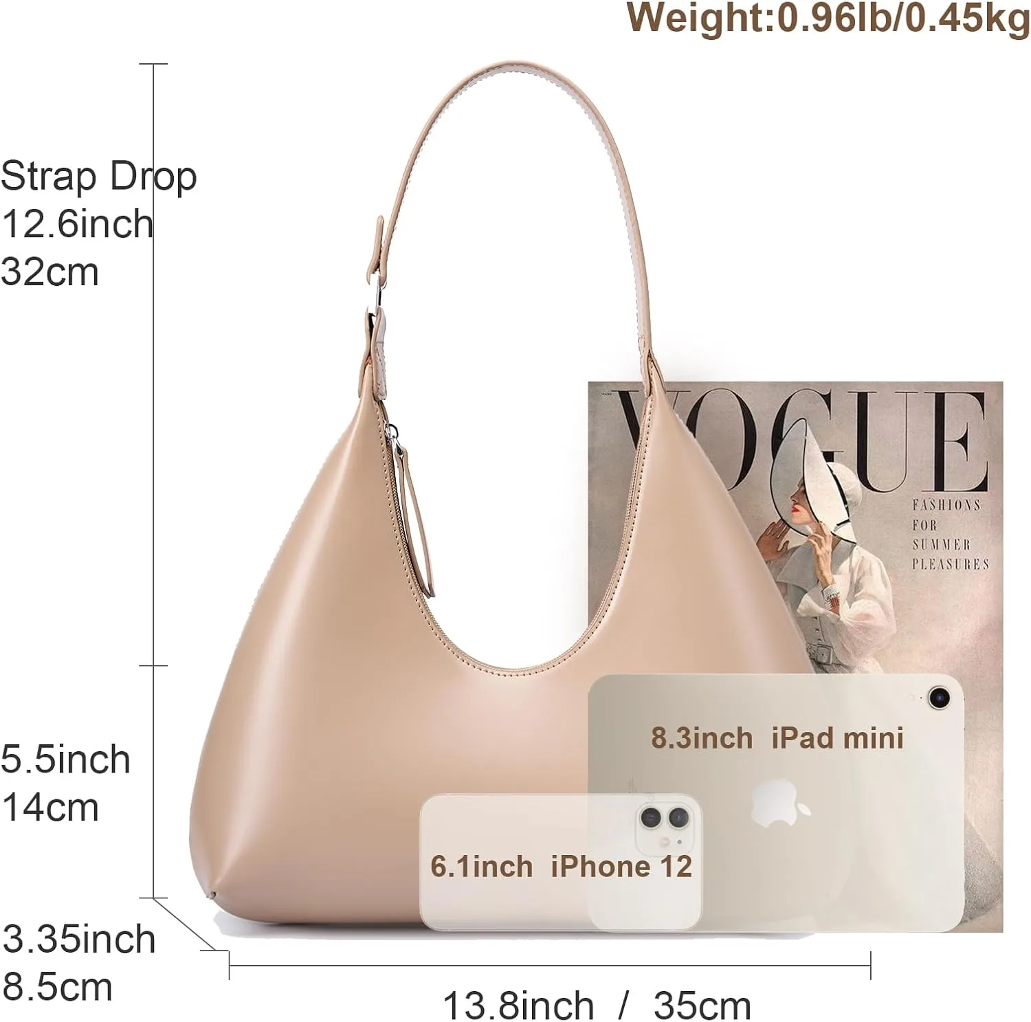 Crescent Shoulder Bag Trendy Purses for Women Small Hobo Bag Y2K Purse Moon Bag