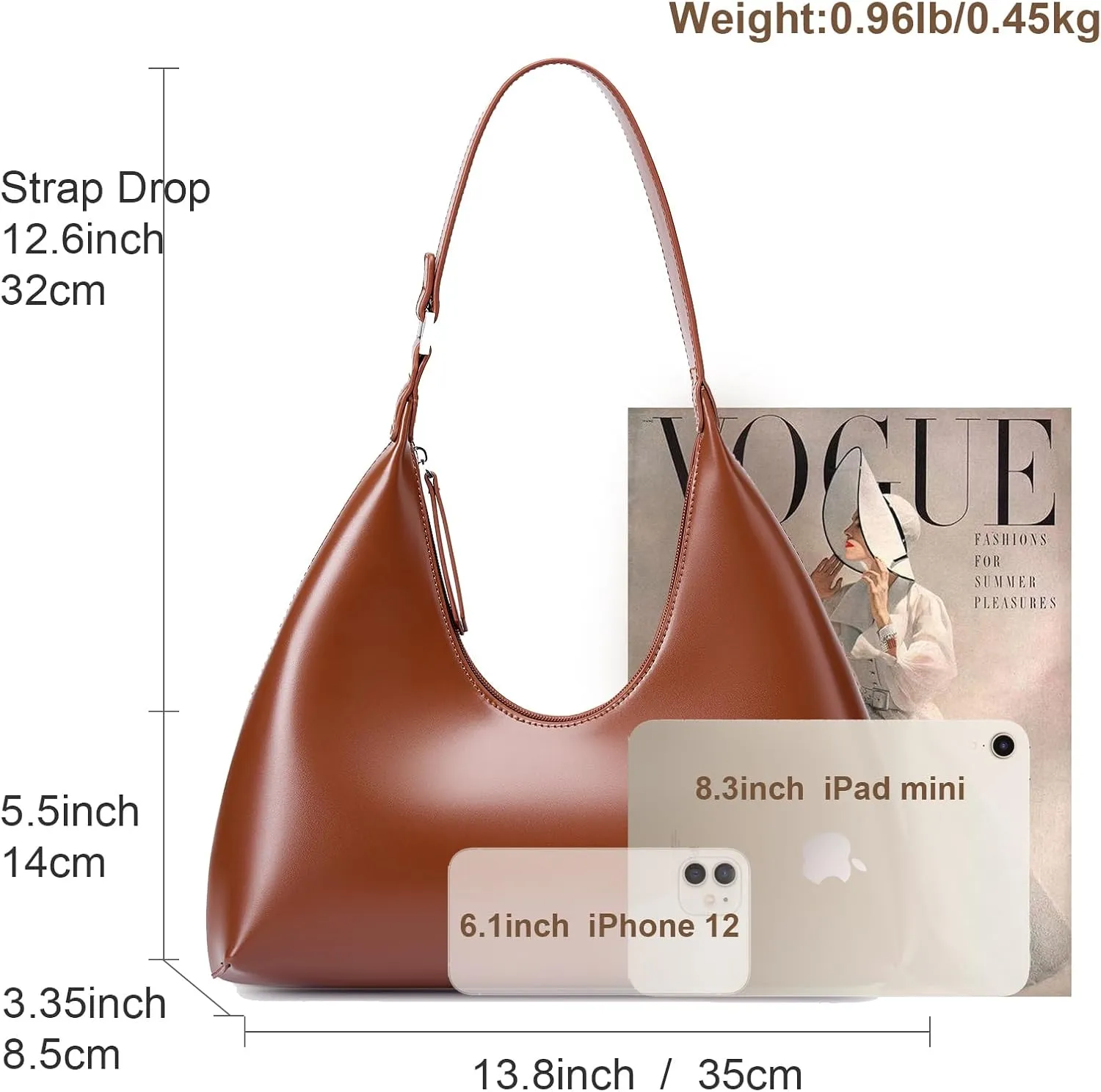 Crescent Shoulder Bag Trendy Purses for Women Small Hobo Bag Y2K Purse Moon Bag