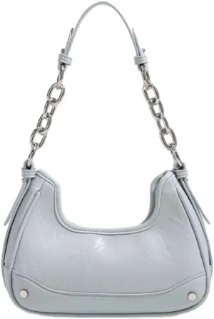 Crescent Shoulder Bags for Women Y2k Hobo Under Arm Purse Fashion Rivet Chain Evening Party Handbags