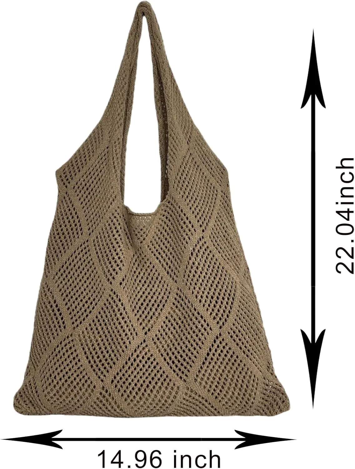 Crochet Mesh Beach Tote Bag Shoulder Bag Handbags Knitting Hollow Summer Bag Hobo Bag Aesthetic