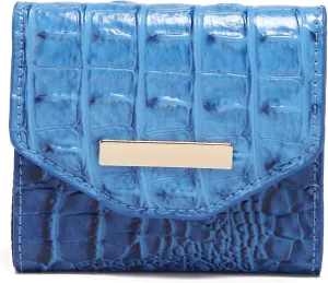 Crocodile Small Wallets Short Vintage Leather Credit Card Holder Luxury Clutch Mini Coin Purse for Women