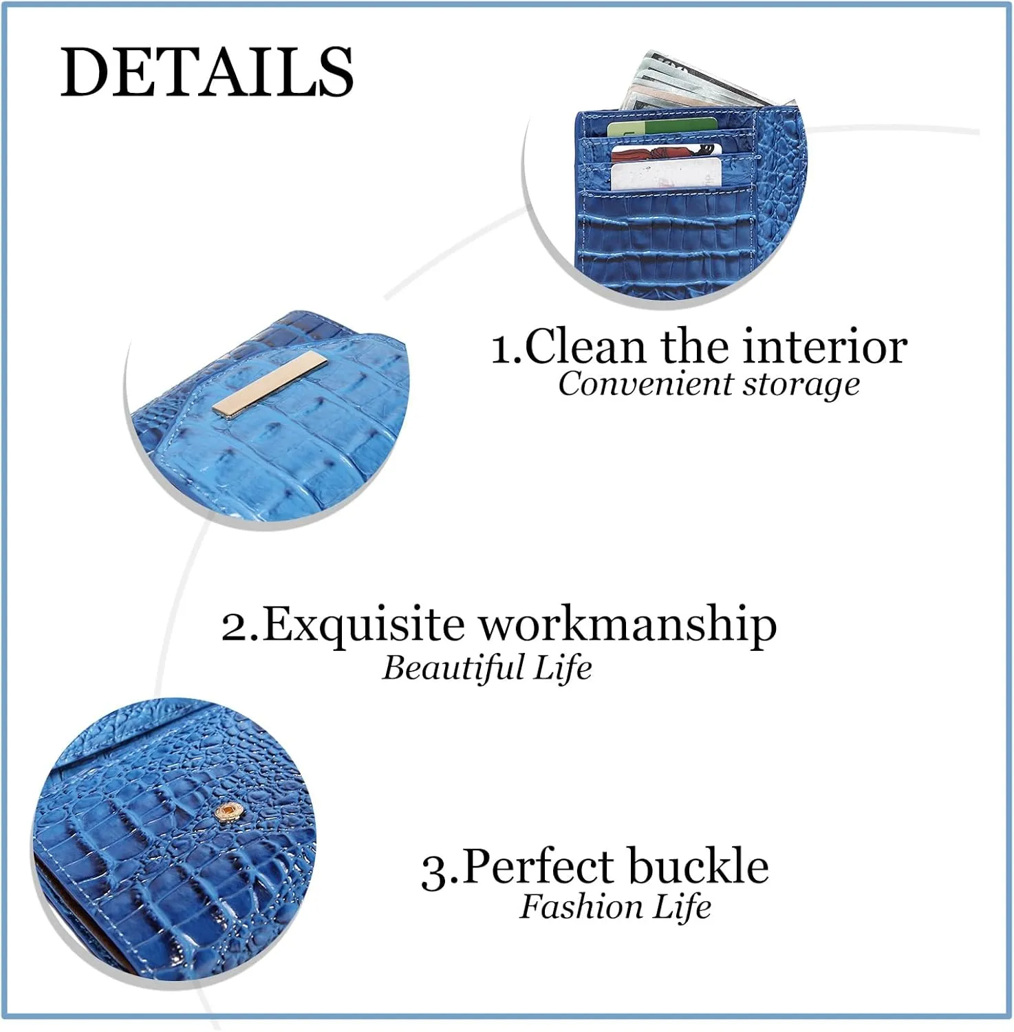 Crocodile Small Wallets Short Vintage Leather Credit Card Holder Luxury Clutch Mini Coin Purse for Women
