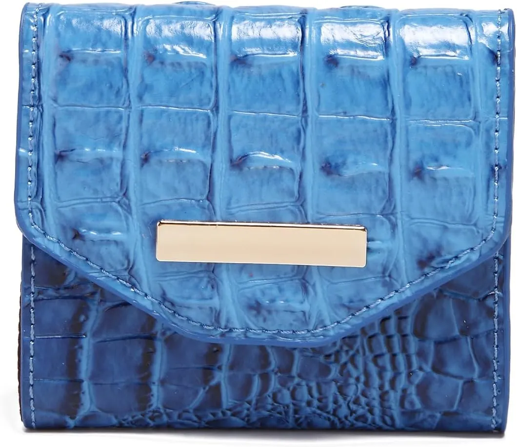Crocodile Small Wallets Short Vintage Leather Credit Card Holder Luxury Clutch Mini Coin Purse for Women