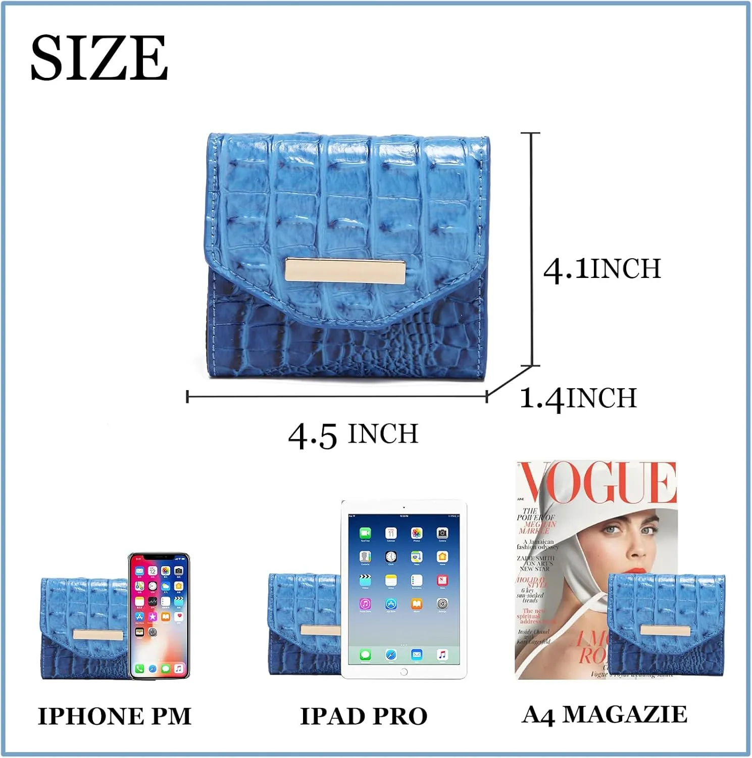 Crocodile Small Wallets Short Vintage Leather Credit Card Holder Luxury Clutch Mini Coin Purse for Women