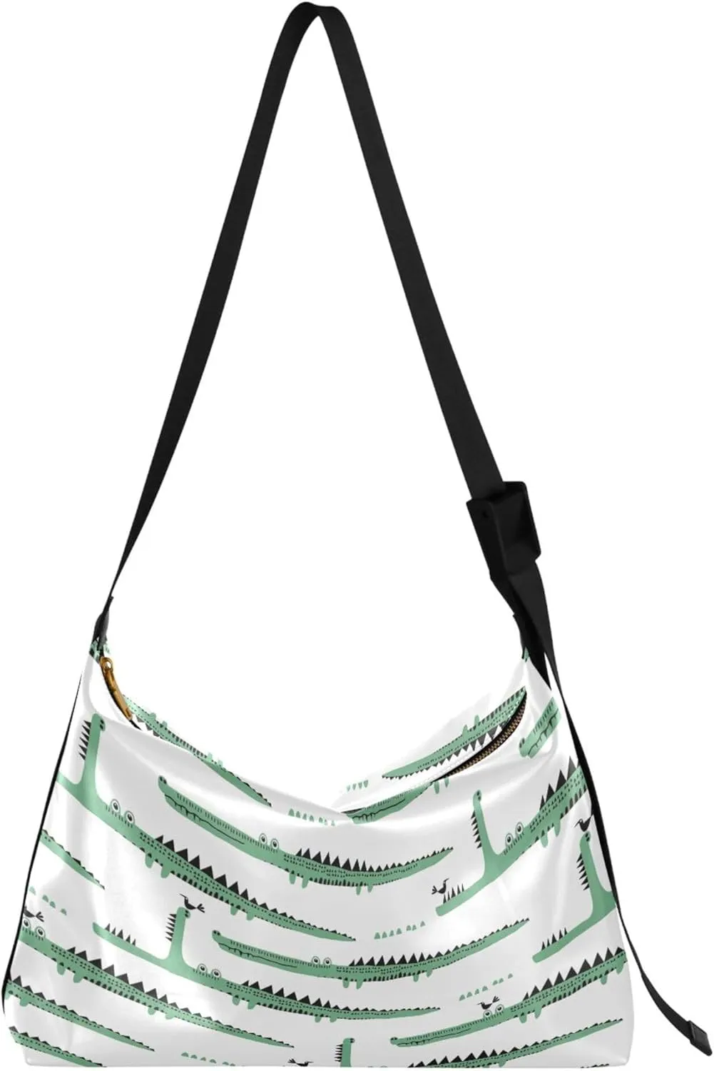 Crocodile Wild Animal Design Soft PU Leather Hobo Bags Leather Purse Men Art Animal Print Women Shoulder Handbags