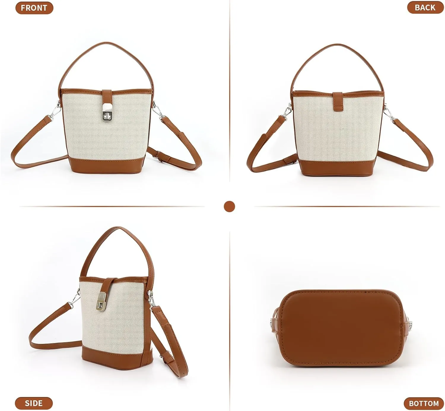 Crossbody Bag Purses for Women Small Bucket Bag with Adjustable Strap Mini Cross Body Purse Leather Shoulder Bag and Handbag