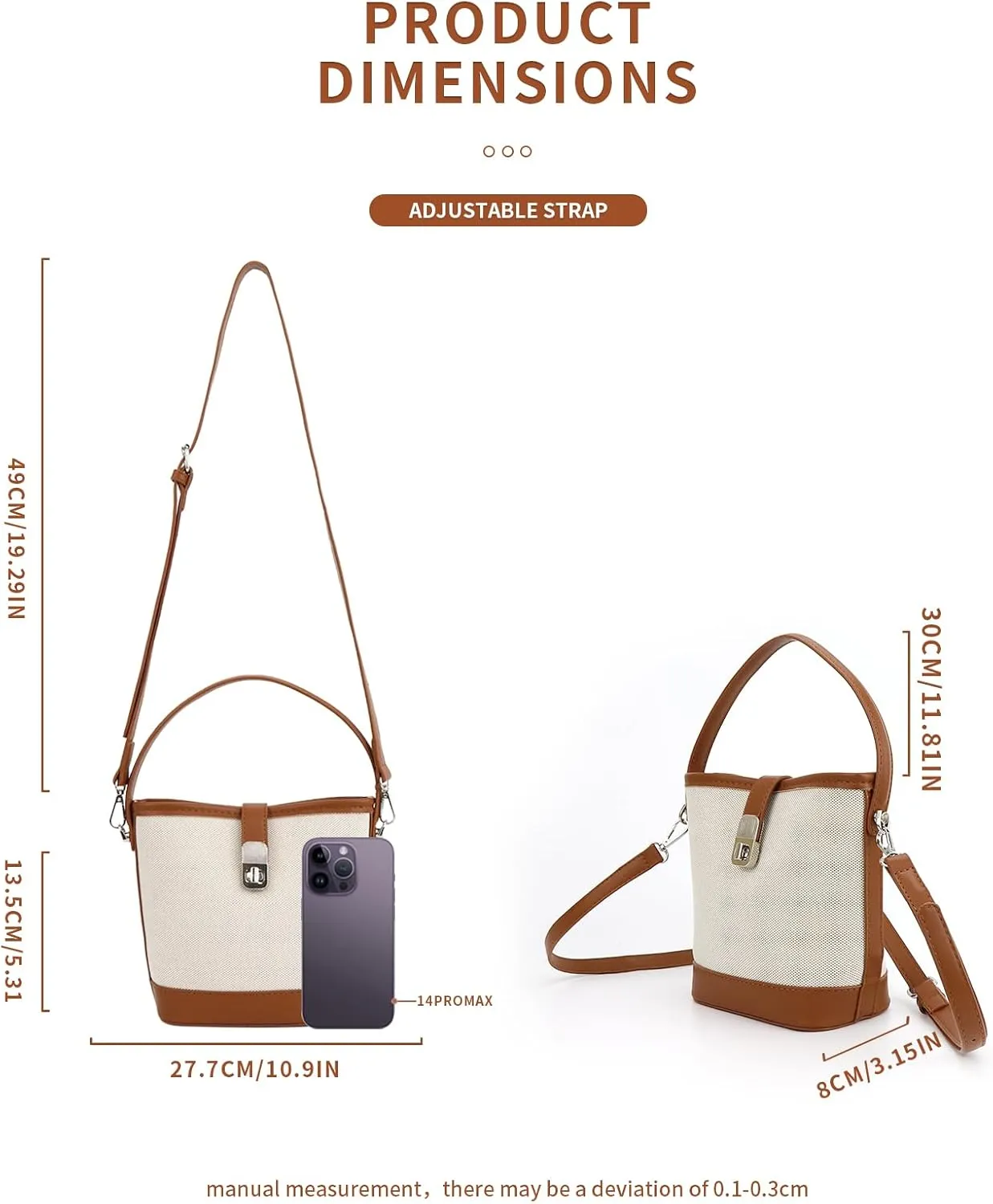 Crossbody Bag Purses for Women Small Bucket Bag with Adjustable Strap Mini Cross Body Purse Leather Shoulder Bag and Handbag