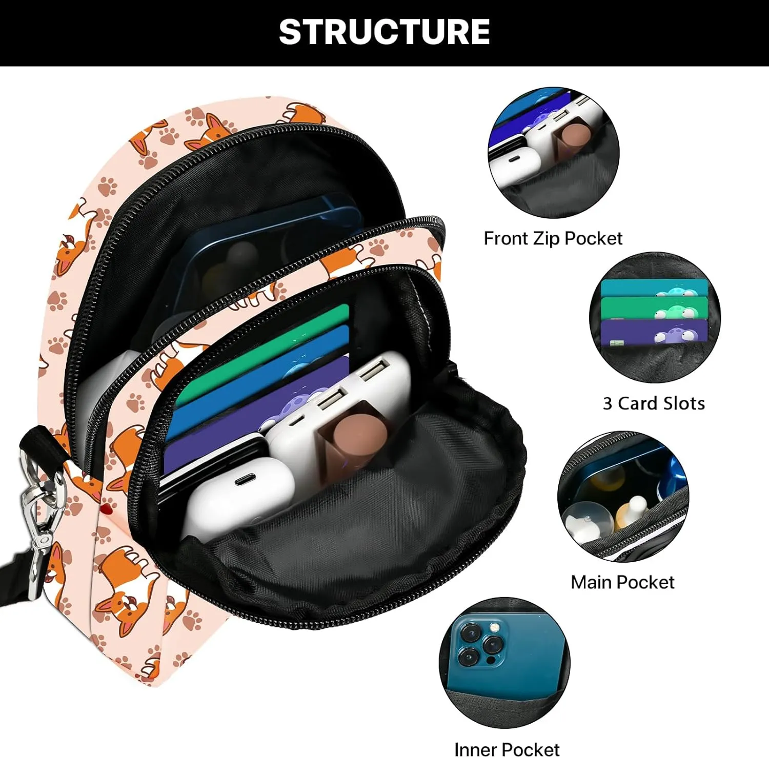 Crossbody Bags for Women Cell Phone Crossbody Bag Lightweight Over Shoulder Handbag Purse with Adjustable Strap