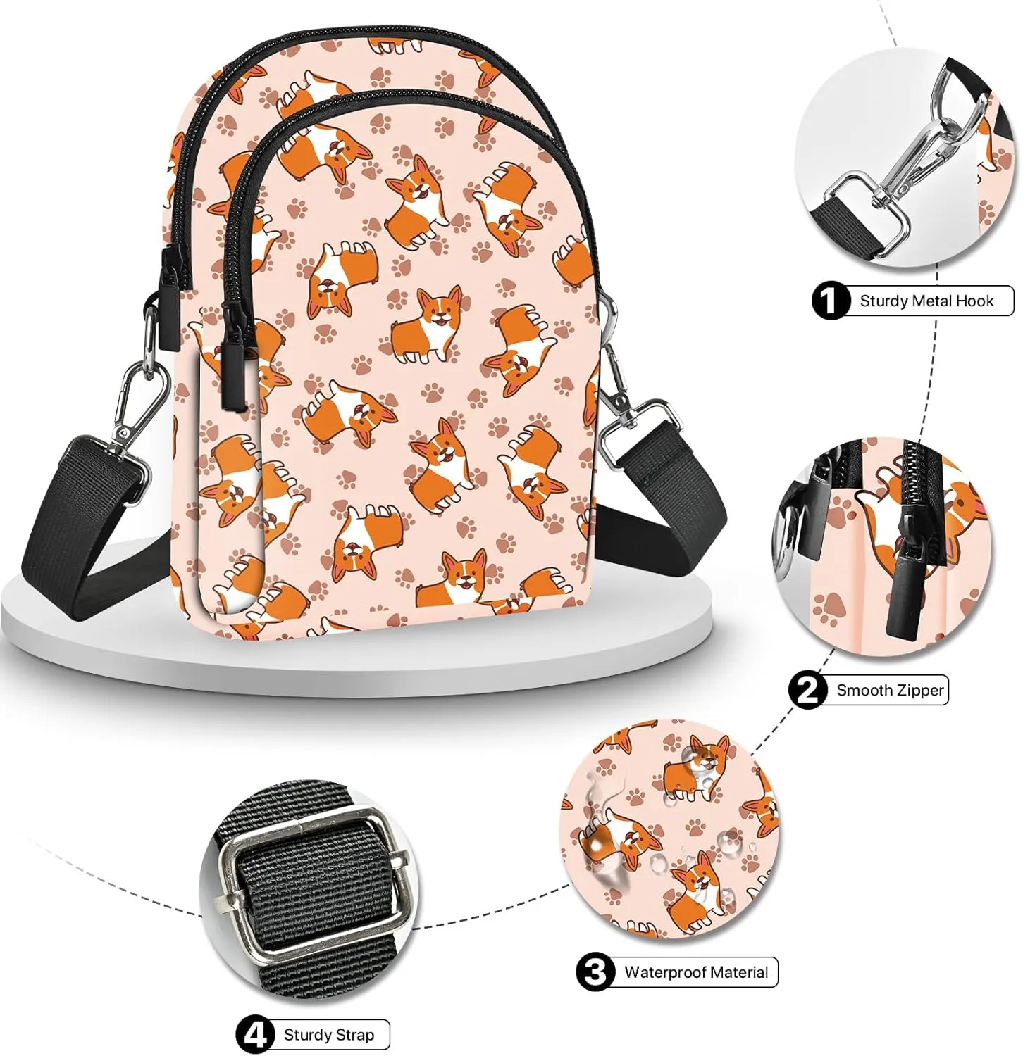 Crossbody Bags for Women Cell Phone Crossbody Bag Lightweight Over Shoulder Handbag Purse with Adjustable Strap