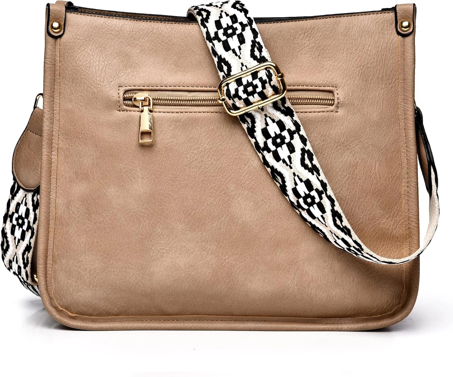 Crossbody Bags for Women Fashion Vegan Leather Hobo Purses Shoulder Handbags 2pcs Wallet Set with Guitar Strap