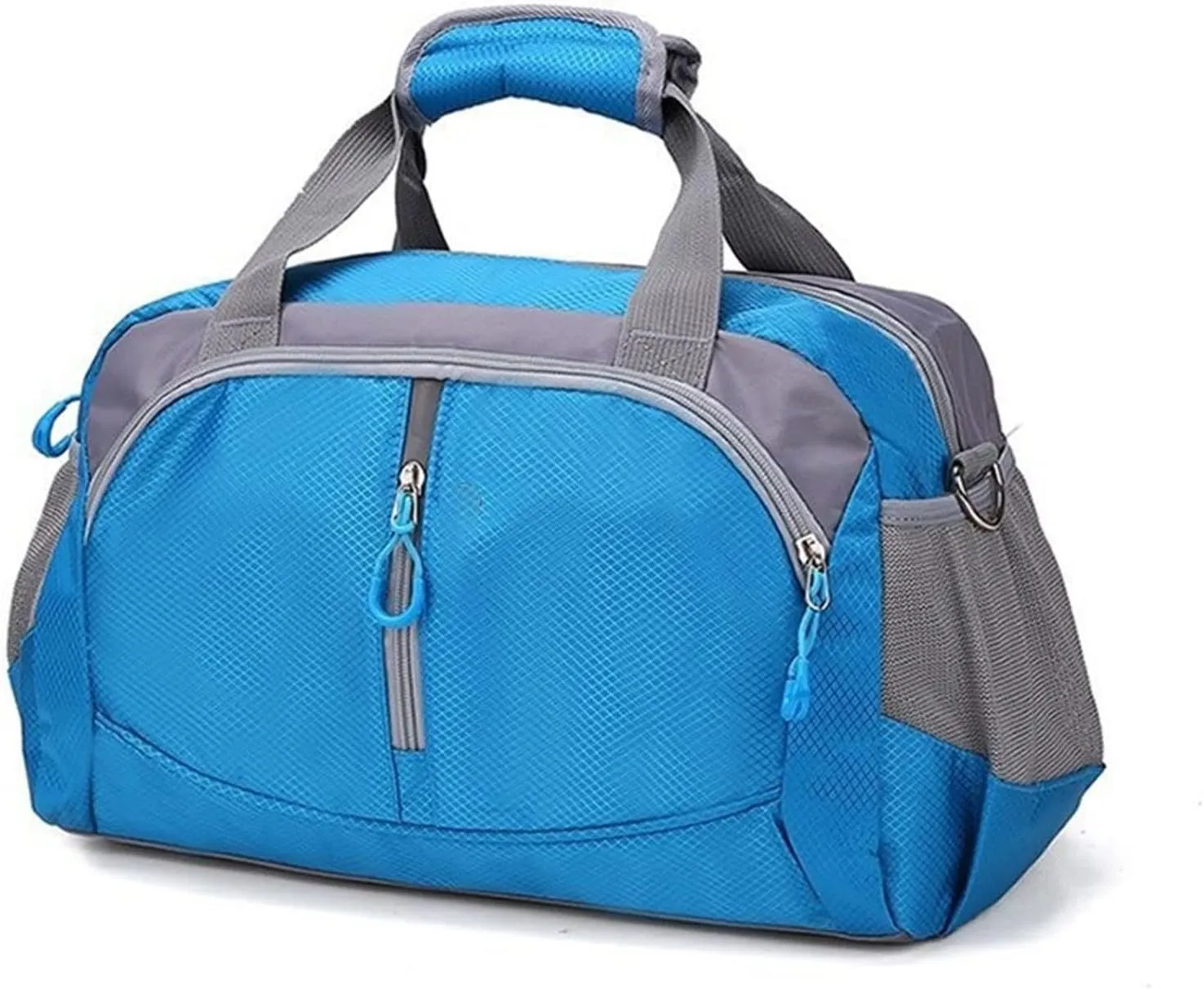 Crossbody Men Woman Sports Fitness Yoga Gym Weekend Bag Travel Female Duffle Handbags for Women Waterproof (Blue)