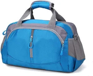 Crossbody Men Woman Sports Fitness Yoga Gym Weekend Bag Travel Female Duffle Handbags for Women Waterproof (Blue)