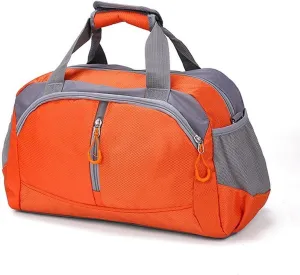 Crossbody Men Woman Sports Fitness Yoga Gym Weekend Bag Travel Female Duffle Handbags for Women Waterproof (Orange)