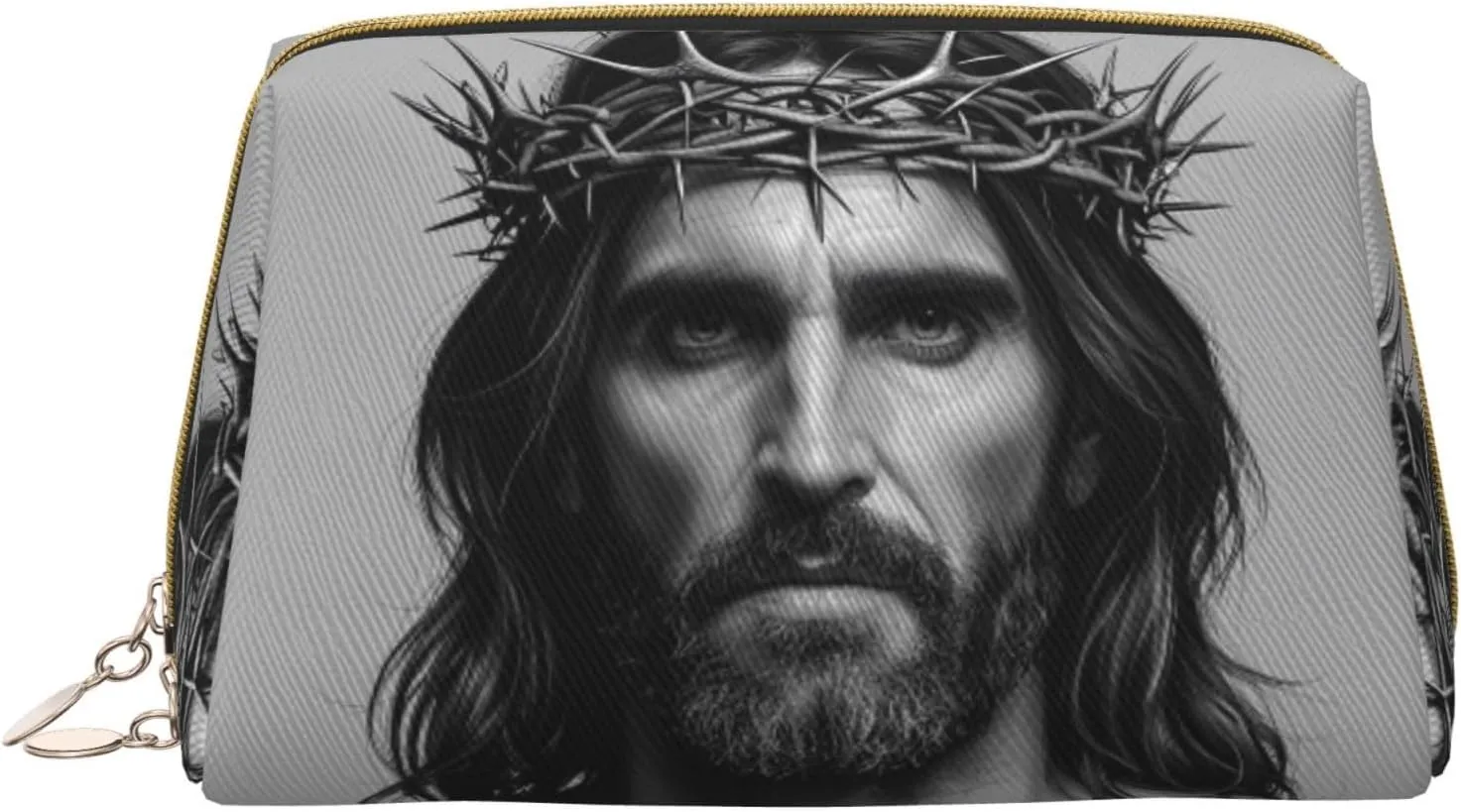 Crown of thorns Printed Small Makeup Bag,Travel Cosmetic Bag Purse with Zipper,Water-resistant Makeup Organizer Bag for Women
