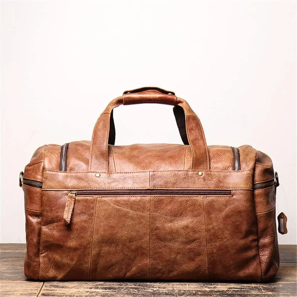 CSCDD Men's Portable Travel Bag Large Capacity Frosted Shoulder Messenger Bag Business Travel Luggage Bag