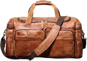 CSCDD Men's Portable Travel Bag Large Capacity Frosted Shoulder Messenger Bag Business Travel Luggage Bag