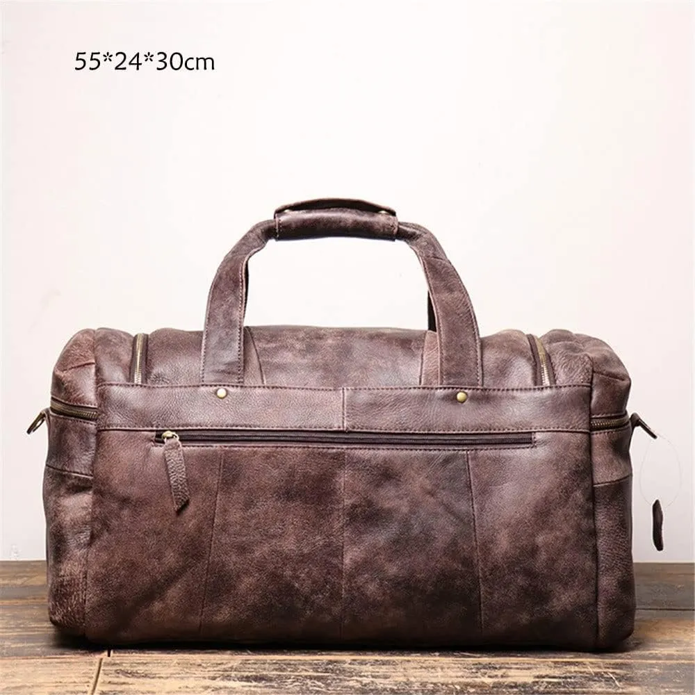CSCDD Men's Portable Travel Bag Large Capacity Frosted Shoulder Messenger Bag Business Travel Luggage Bag