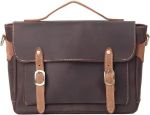 CSCDD Retro Men's Handbag Shoulder Messenger Bag Large Capacity Contrast Color Business Men's Bag