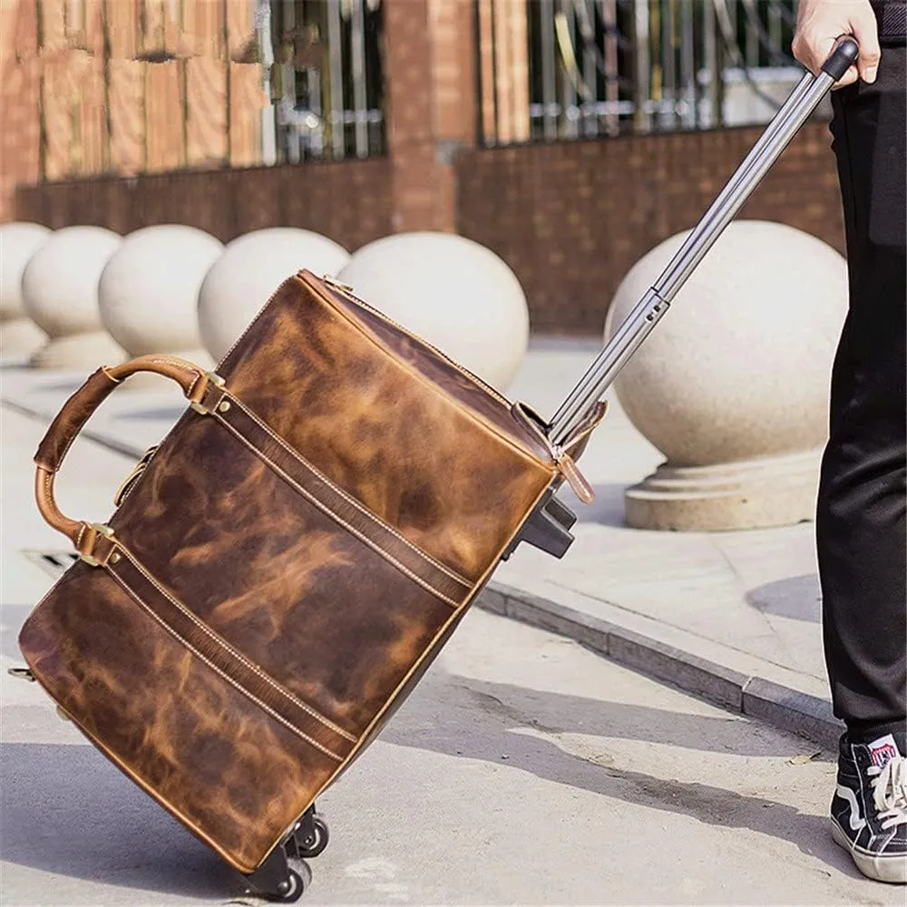 CSCDD Trolley Travel Bag Large-capacity Leisure Travel Business -shoulder Hand Luggage Bag Diagonal Span