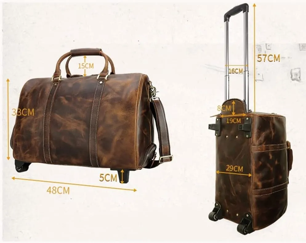 CSCDD Trolley Travel Bag Large-capacity Leisure Travel Business -shoulder Hand Luggage Bag Diagonal Span
