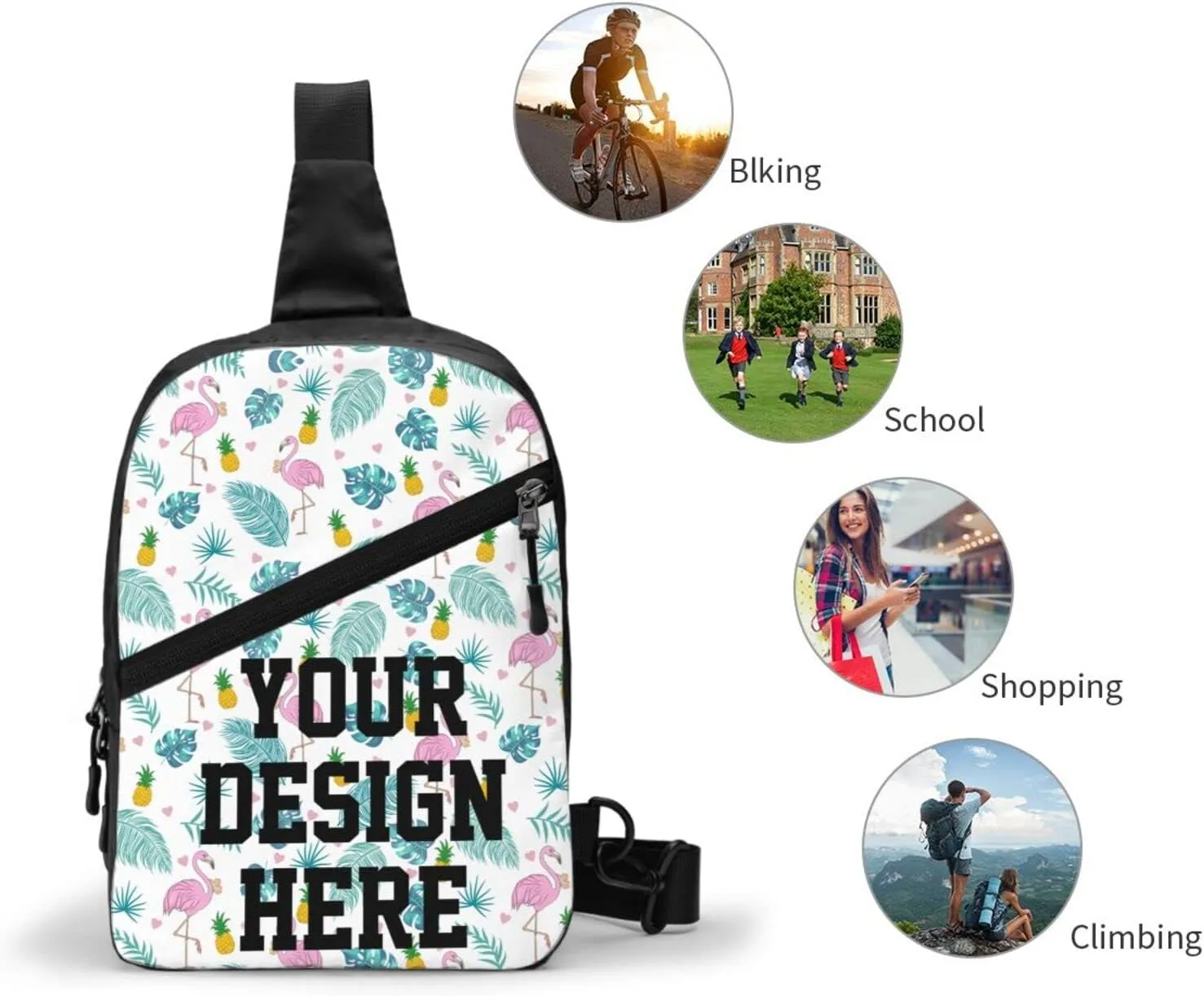 Custom Chest Bags Custom Sling Bags Custom Mens Shoulder Bag Personalized Chest Bags