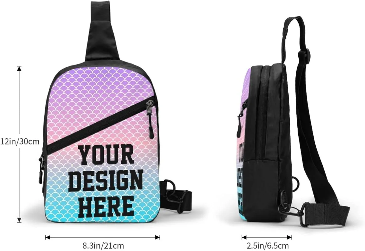 Custom Chest Bags Custom Sling Bags Custom Mens Shoulder Bag Personalized Chest Bags