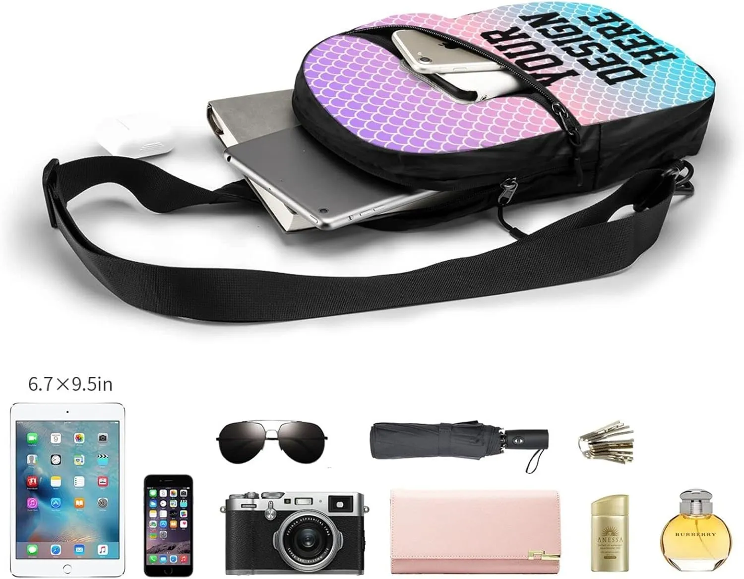 Custom Chest Bags Custom Sling Bags Custom Mens Shoulder Bag Personalized Chest Bags