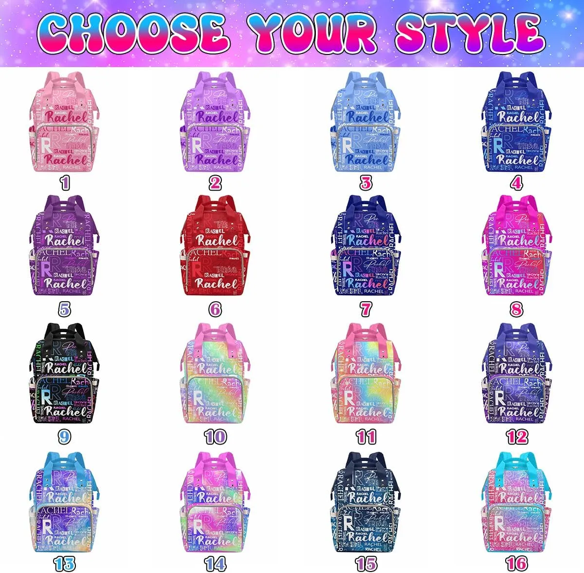 Custom Diaper Backpack Customize Backpack Mommy Bag Tote Bag Daycare Bag