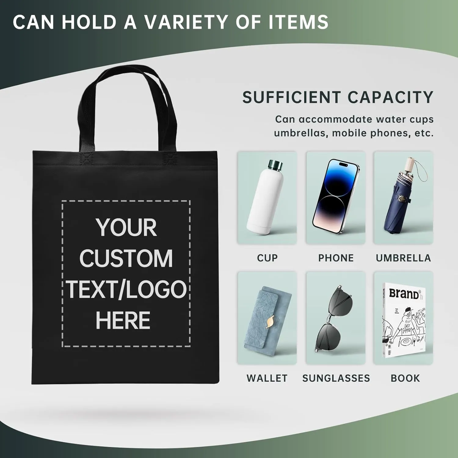 Customizable Tote Bags-100 Ideal for Sales,Business Activities,shopping,Parties,store,advertisement