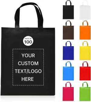 Customizable Tote Bags-100 Ideal for Sales,Business Activities,shopping,Parties,store,advertisement