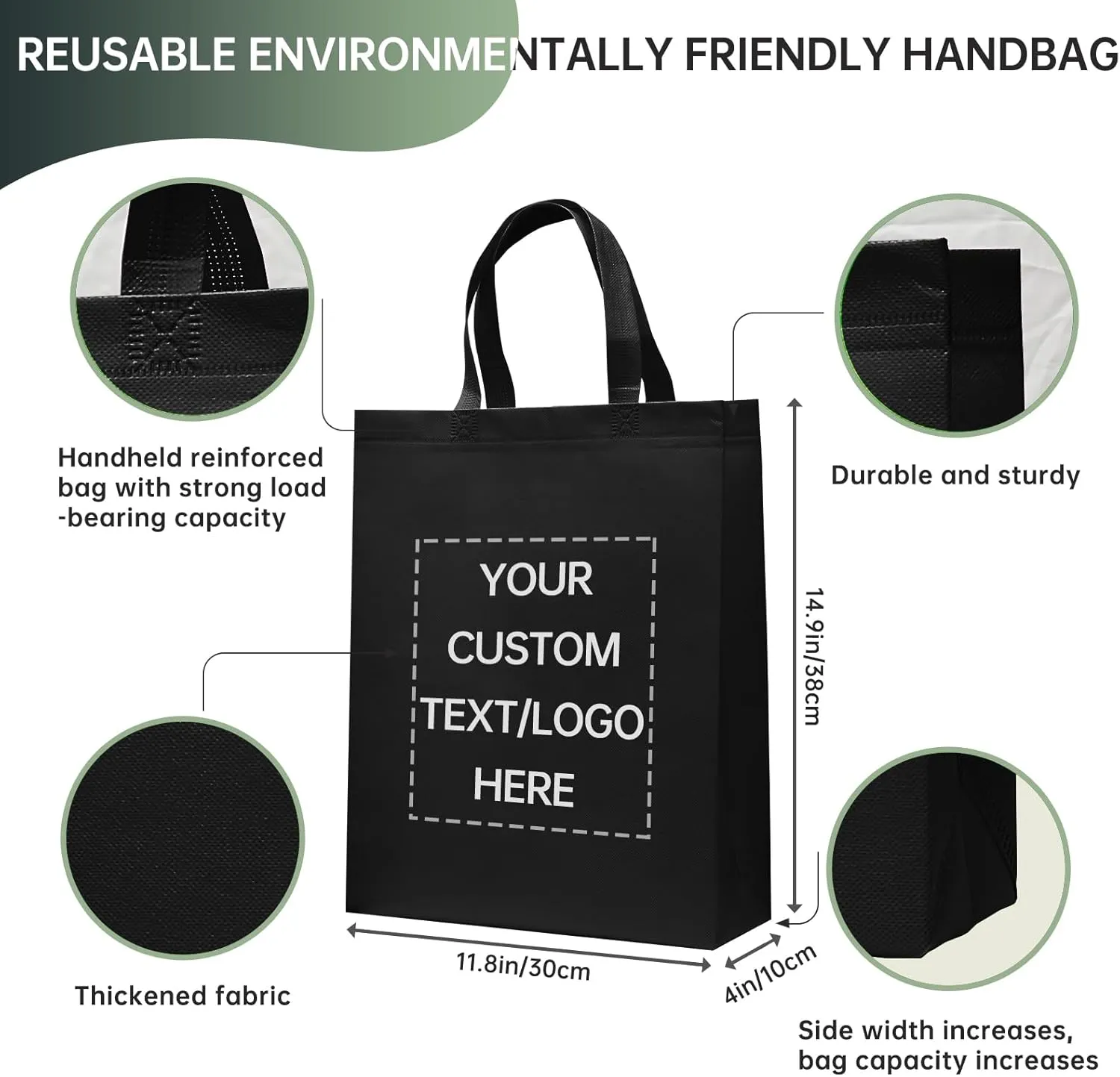 Customizable Tote Bags-100 Ideal for Sales,Business Activities,shopping,Parties,store,advertisement