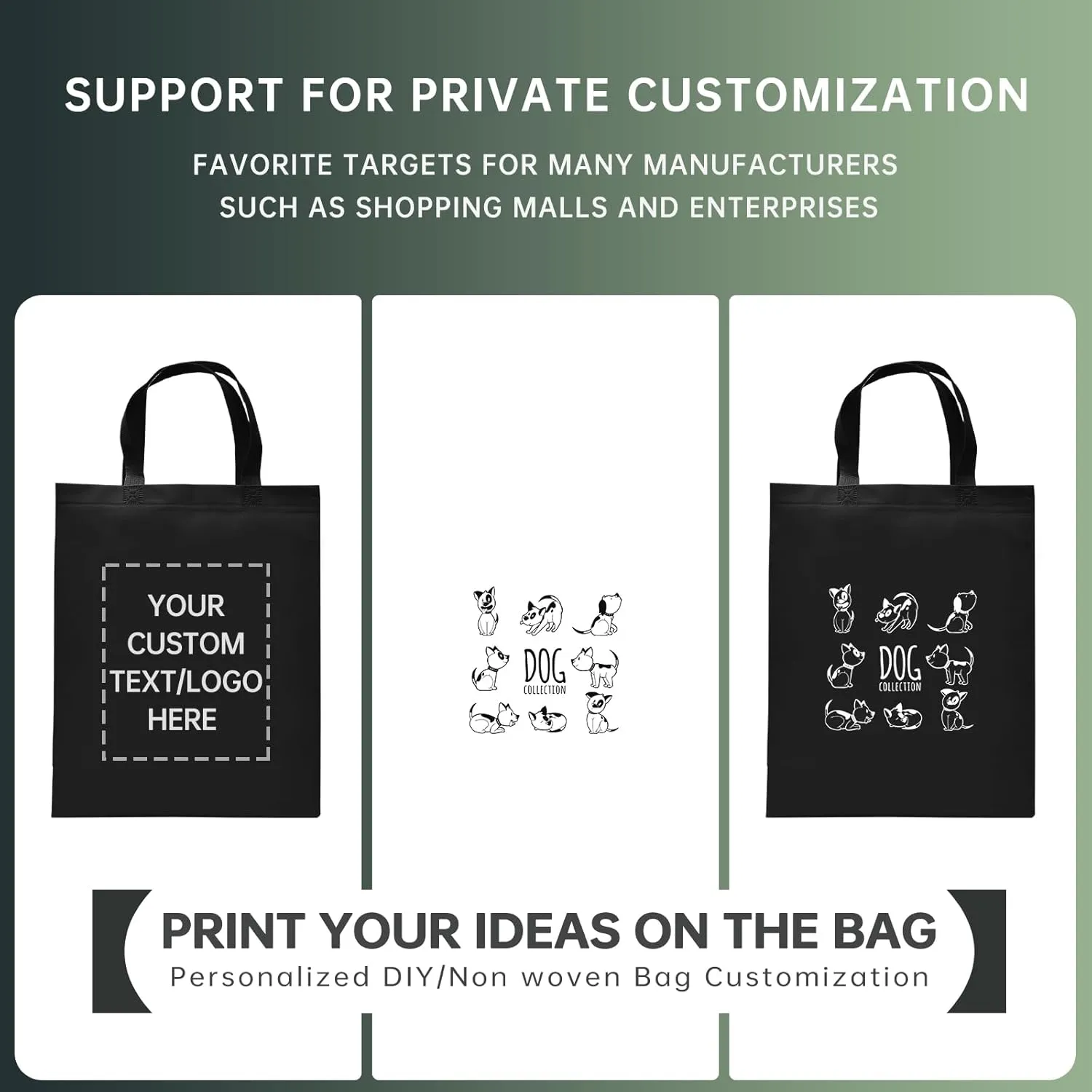 Customizable Tote Bags-100 Ideal for Sales,Business Activities,shopping,Parties,store,advertisement