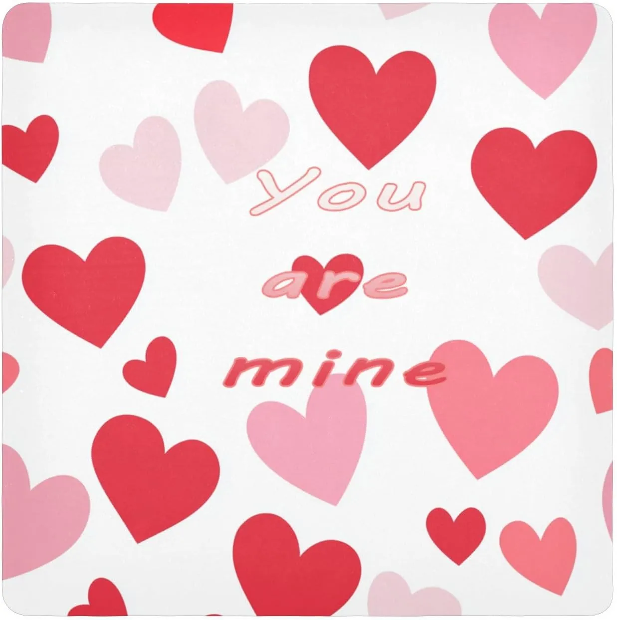 Customizable You Are Mine Valentine's DayMakeup Bag Cloth Self Adhesive Jewelry Organizer Wrap 21.7 X 21.7 Wrapper Cosmetic Organizers For Travel